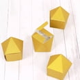 thumbnail image 1 of Efavormart 25 Pcs | Gold Glitter Wedding Favor Gift Boxes - 2"x3" Geometric Shape, 1 of 11