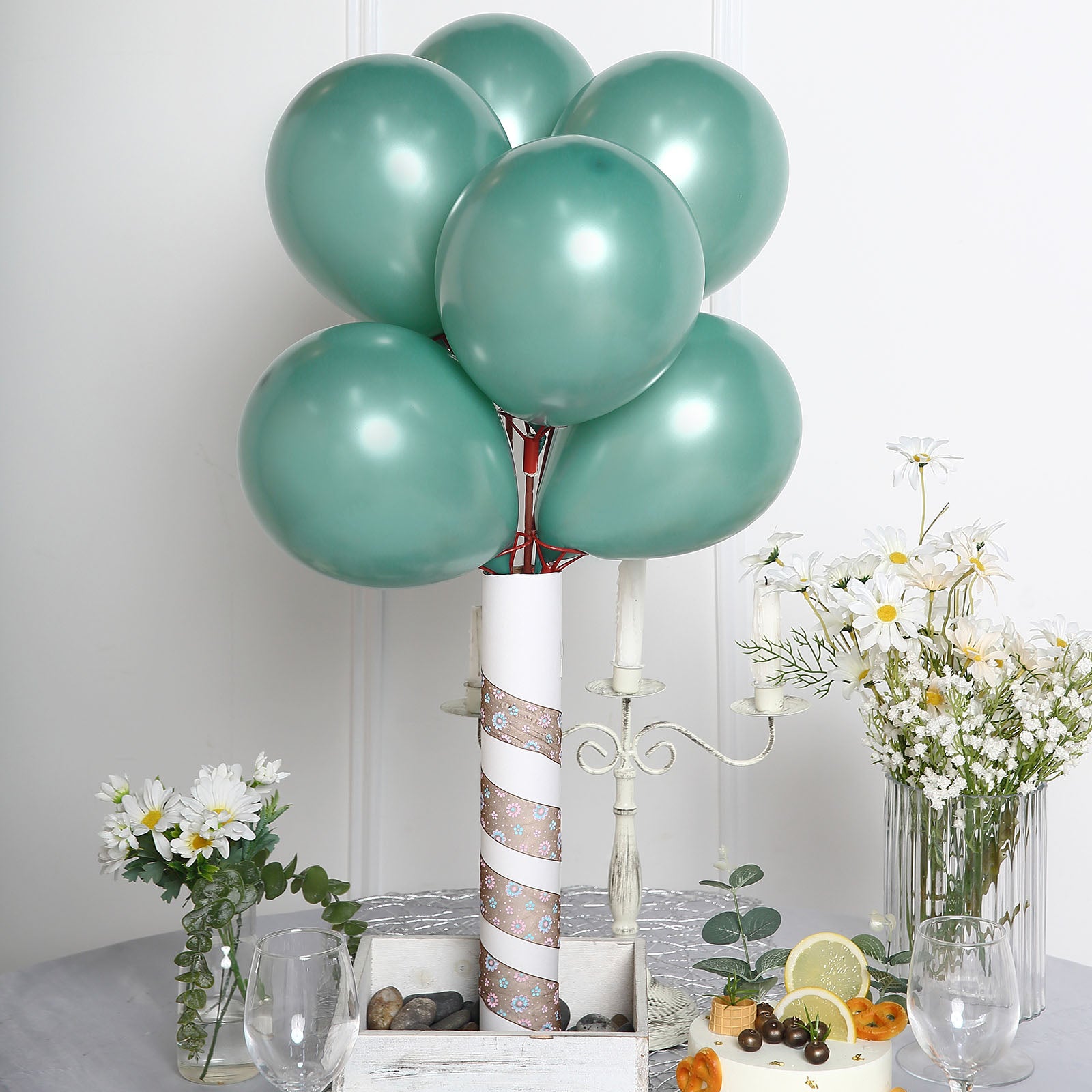 Efavormart 25PCS 10" Pastel Dusty Blue Round Latex Helium Balloons Matte Color Balloons For Wedding Birthday Parties Events