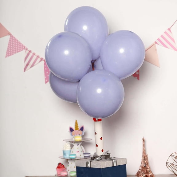 Efavormart 25PCS 10" Pastel Periwinkle Round Latex Helium Balloons Matte Color Balloons For Wedding Birthday Parties Events