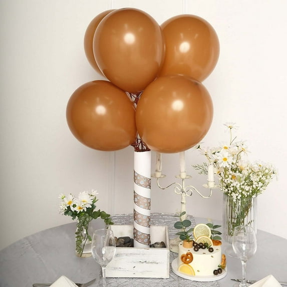 Efavormart 25PCS 12" Pastel Caramel Round Latex Helium Balloons Matte Color Balloons For Wedding Birthday Parties Events