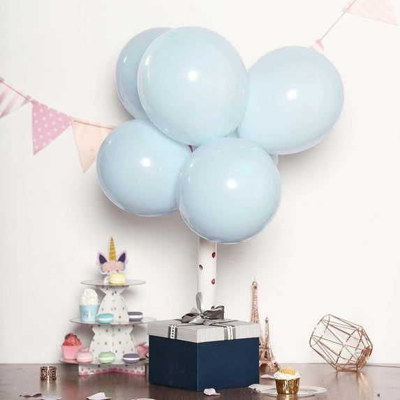 Efavormart 25PCS 12" Pastel Ice Blue Round Latex Helium Balloons Matte Color Balloons