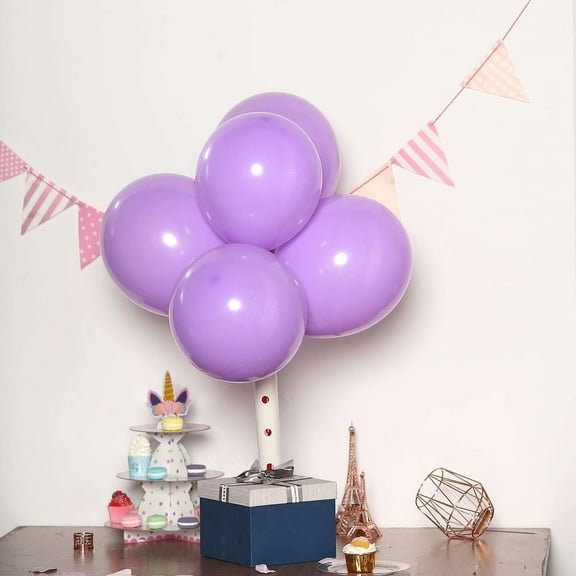 Efavormart 25PCS 12" Pastel Purple Round Latex Helium Balloons Matte Color Balloons