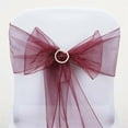 thumbnail image 1 of Efavormart 25pc x Wholesale Sheer Organza Chair Sashes Tie Bows  For Chairs -Catering Wedding Decoration - Burgundy, 1 of 6