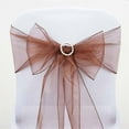 thumbnail image 1 of Efavormart 25pc x Wholesale Sheer Organza Chair Sashes Tie Bows  For Chairs -Catering Wedding Decoration - Chocolate, 1 of 5