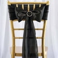 thumbnail image 1 of Efavormart 25pcs Black SATIN Chair Sashes Tie Bows for Wedding Events Decor Chair Bow Sash Party Decoration Supplies  6 x106", 1 of 9