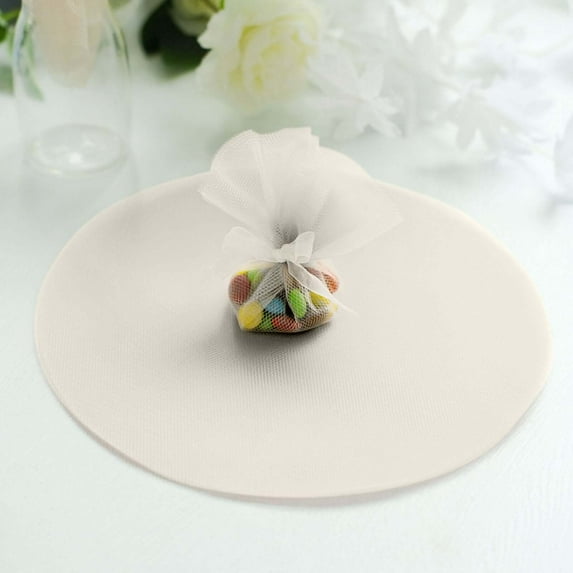 Efavormart 25pcs/ pk 9" Tulle Circles For Party Decorations Banquet Event Sewing DIY Crafts Fabrics Sewing - Taupe