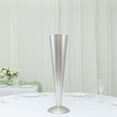 thumbnail image 1 of Efavormart 28" Tall Brushed Silver Metal Trumpet Flower Vase Wedding Centerpiece, 1 of 5