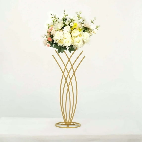 Efavormart 2FT Tall Gold Metal Mermaid Tail Flower Frame Table Centerpiece, Wedding Floral Display Stand