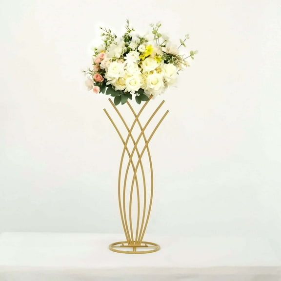Efavormart 2FT Tall Gold Metal Mermaid Tail Flower Frame Table Centerpiece, Wedding Floral Display Stand
