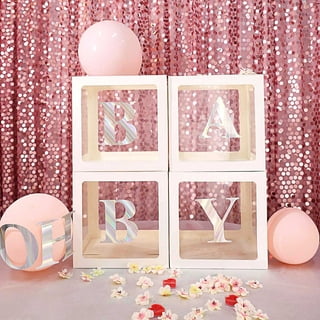  1st Birthday Ballon Boxes, 'ONE' Boxes for Baby Boy Girl First  Birthday Decorations, 3pcs Baby Shower Boxes with 3 Light Strings and 24  Colorful Balloons for Birthday Party Photo Props Backdrop 