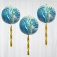 thumbnail image 1 of Efavormart 3 Pack | 13" Blue Marble Aluminium Foil Mylar Helium Balloons Wholesale 4D  Mylar Balloons, 1 of 11