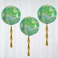 thumbnail image 1 of Efavormart 3 Pack | 13" Green Marble Aluminium Foil Mylar Helium Balloons Wholesale 4D  Mylar Balloons, 1 of 11