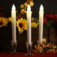 thumbnail image 1 of Efavormart 3 Pack 9" Tall Flameless Candles White LED Candles With Real Wax Dripping Texture, 1 of 11