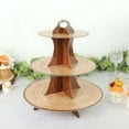 thumbnail image 1 of Efavormart 3 Tier 14" Metallic Natural Cardboard Cupcake Stand Cupcake Holder Dessert Stand, 1 of 11