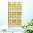 thumbnail image 1 of Efavormart 3-Tier Wooden Champagne Glass Flute Holder Wall Stand Rack, 15 Glass Drinks Shelf, Floor Standing Rectangular Drinks Rack, 1 of 11