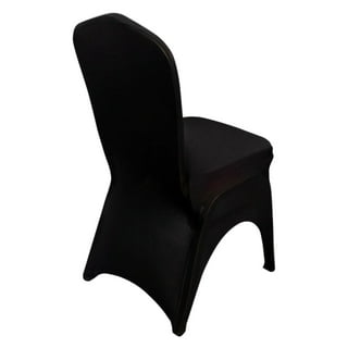 1 Pc, Cross Back Stretch Spandex Banquet Chair Cover - Black For