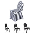 thumbnail image 1 of Efavormart Stretch Spandex Black White Striped Chair Covers 30 PCS Universal Banquet Chair Covers for Party W/ Foot Pockets - Easy Use & Machine Wash Slipcovers for Wedding Outdoor Events, 1 of 10