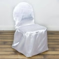 thumbnail image 1 of Efavormart 30 PCS White Glossy Satin Banquet Chair Covers, Reusable Elegant Chair Covers, 1 of 10