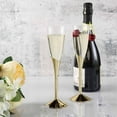 Efavormart 30 Pack - 5 oz Plastic Champagne Flutes for Toasting, Gold ...