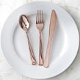 thumbnail image 1 of Efavormart 30 Pack Metallic Blush-Rose Gold Heavy Duty Plastic Silverware Set, Disposable Cutlery Set - 7" & 8" for Wedding, Birthday, Upscale Occasions, Special Events, Hotels, Restaurants, 1 of 10