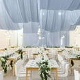 thumbnail image 1 of Efavormart 30ftx10ft Dusty Blue Sheer Ceiling Drape Curtain Panels Fire Retardant Fabric For Event, 1 of 11