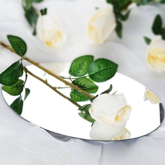 Efavormart 31" | 24pcs Cream Long Stem Artificial Silk Roses Flowers
