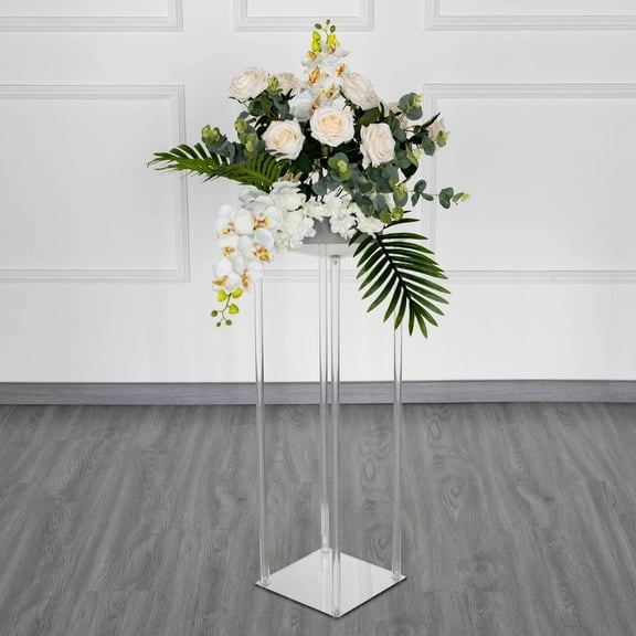 Efavormart 32" Clear Acrylic Flower Stand, Decorative Vase Table Centerpiece