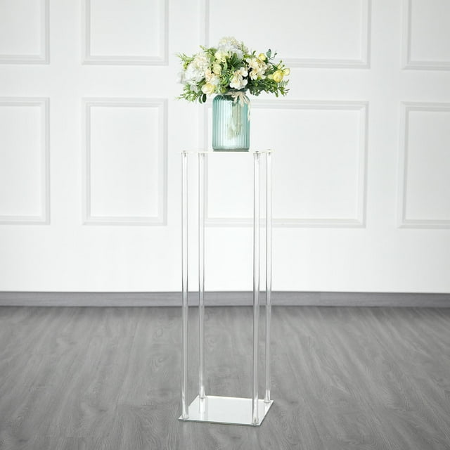 Efavormart 32" Clear Acrylic Flower Stand, Decorative Vase Table