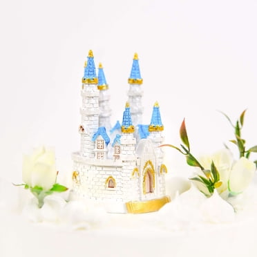 Efavormart 8.5\" BLUE Cinderella's Castle Cake Topper Figurine For Wedding Party Special Event