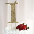 thumbnail image 1 of Efavormart 4.5" Tall Gold Shinny Rhinestone Letters Cake Toppers For Wedding Birthday Party Special Event Personalized Decor - I, 1 of 11