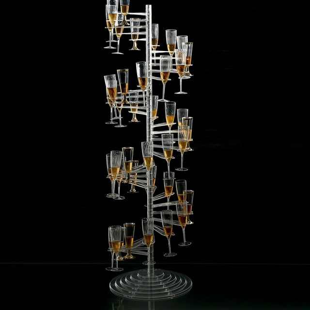 Efavormart 4.5ft Space-Saving Modern Spiral Champagne Flute Stand ...