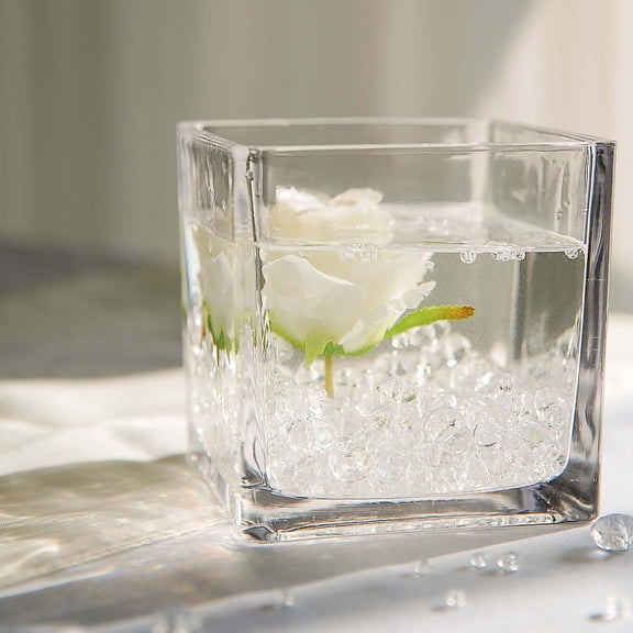 Efavormart 4" Glass Centerpiece Block Vase