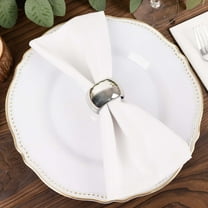 Efavormart 4 PCS Wholesale Silver Acrylic Napkin Rings for Place Settings Wedding Receptions Dinner or Holiday Parties Tableware