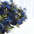 thumbnail image 1 of Efavormart 4 Pack | 12" Artificial Navy Blue Mini Ranunculus Silk Flower Arrangements, Faux Buttercup Floral Bouquets, 1 of 5
