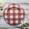 thumbnail image 1 of Efavormart 4 Pack 13" Buffalo Plaid Metal Charger Plates Checkered Dinner Chargers - Red/White Plate for Wedding, Outdoor Receptions, Banquets, Holiday Dinner plates Chargers, 1 of 11