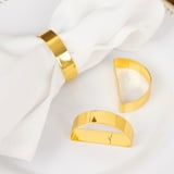 Efavormart 4 Pack | 2" Shiny Gold Metal Semicircle Napkin Rings, D ...