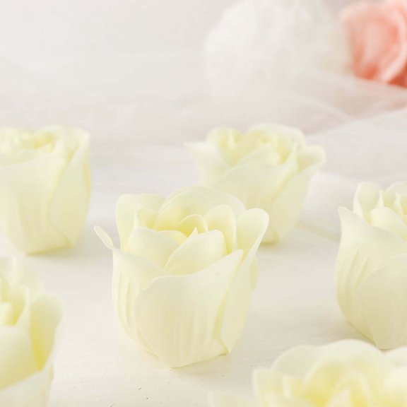 Efavormart 4 Pack | 24 Pcs Ivory Scented Rose Soap Party Favors Pre-Packed With Gift Boxes And Ribbon