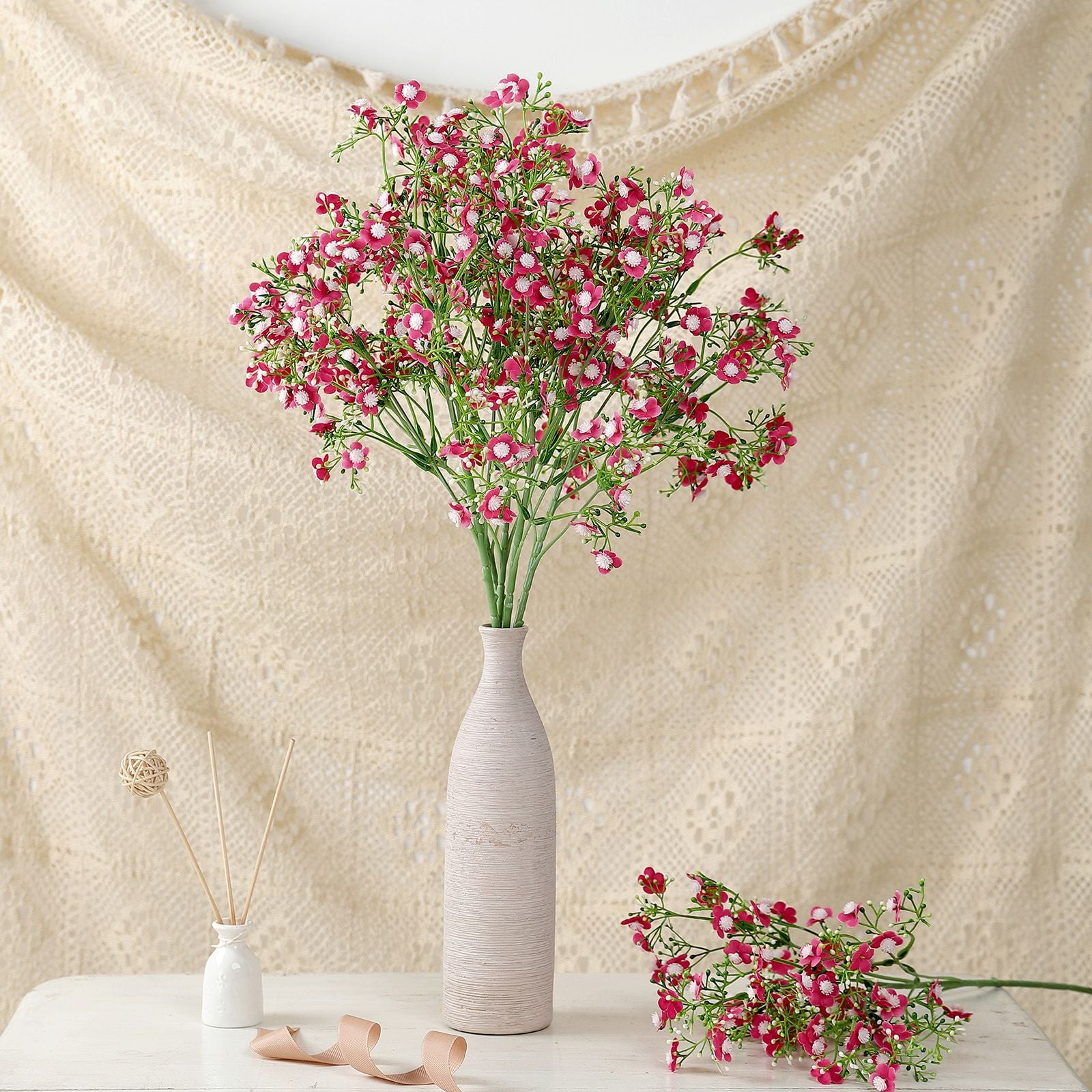 Artificial Blooms Co. Gypsophila Silk Flowers Wedding Décor Realistic Faux  Babys Breath Centerpieces, Reusable & Versatile Home, Party, Office,  Garden. From Seraphor2023, $1.84