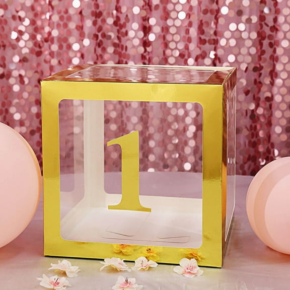Efavormart 4 Pack - 5" Gold Pre-punched Decorative Numbers with Sticky Dots Make Your Own Banner for Birthdays and Weddings, Party Decoration Supplies - 1