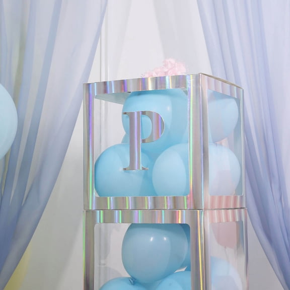 Efavormart 4 Pack - 5" Iridescent Pre-punched Decorative Numbers with Sticky Dots Make Your Own Banner for Birthdays and Weddings, Party Decoration Supplies - P