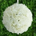 thumbnail image 1 of Efavormart 4 Pack 7" Cream Silk Hydrangea Kissing Flower Balls Wedding Centerpieces Decoration, 1 of 10