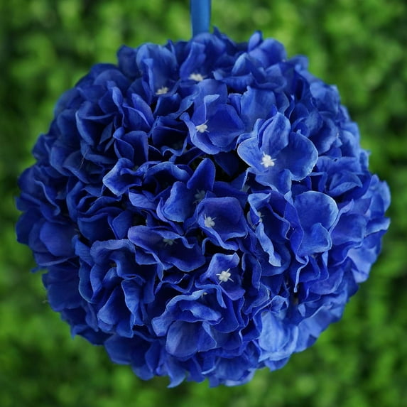 Efavormart 4 Pack 7" Royal Blue Silk Hydrangea Kissing Flower Balls Wedding Centerpieces Decoration