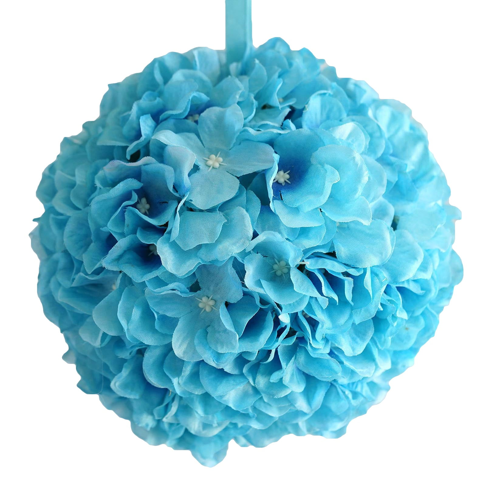 Efavormart 4 Pack 7" Turquoise Silk Hydrangea Kissing Flower Balls Wedding Centerpieces