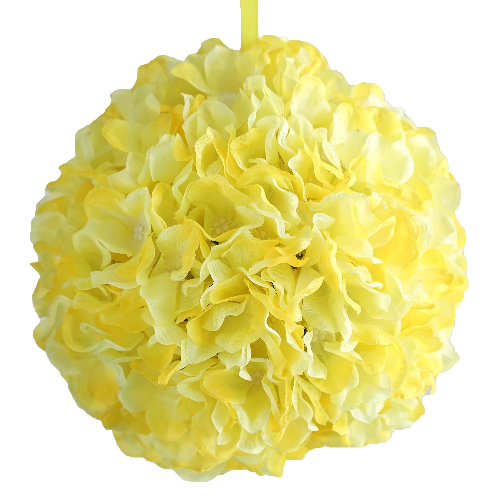 Efavormart 4 Pack 7" Yellow Silk Hydrangea Kissing Flower Balls Wedding ...