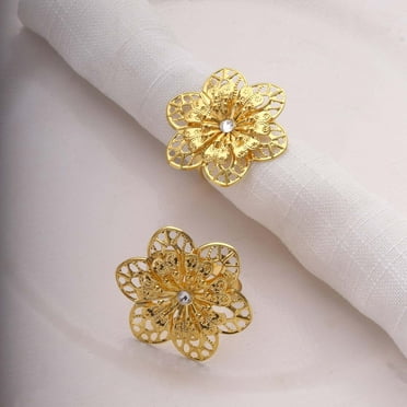 Efavormart 10 Pack Silver Diamond Rhinestone Napkin Ring With Self ...