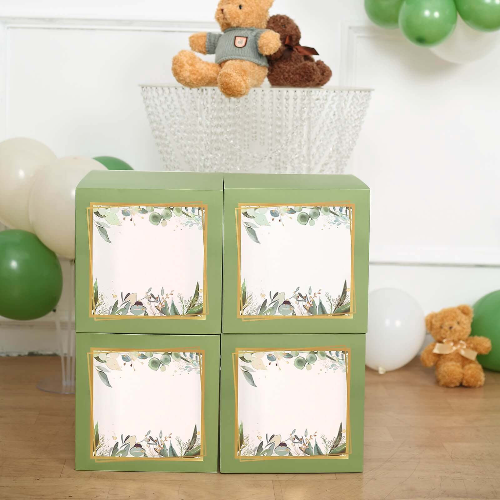 Bady Rng Efavormart 4 Pack | Green Foliage Leaves Gender Neutral DIY Prop ...