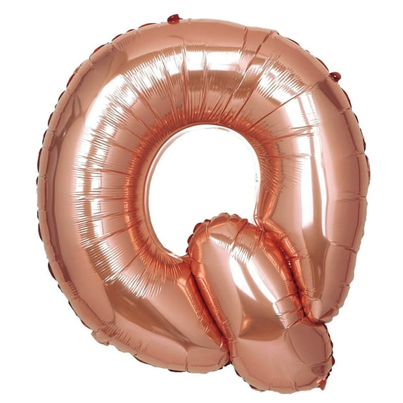 Efavormart 40" Metallic Blush/Rose Gold Mylar Foil Helium/Air Letter Balloons - Q