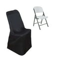 thumbnail image 1 of Efavormart 40 PCS Black Polyester Lifetime Folding Chair Covers, Durable Reusable Chair Covers, 1 of 11