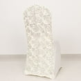 thumbnail image 1 of Efavormart 40 PCS Ivory Satin Rosette Spandex Stretch Banquet Chair Cover, Fitted Chair Cover, 1 of 11