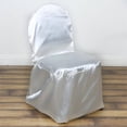 thumbnail image 1 of Efavormart 40 PCS Ivory Shinny Satin Banquet Chair Covers Dinning Event Slipcover For Wedding Party Banquet Catering, 1 of 3